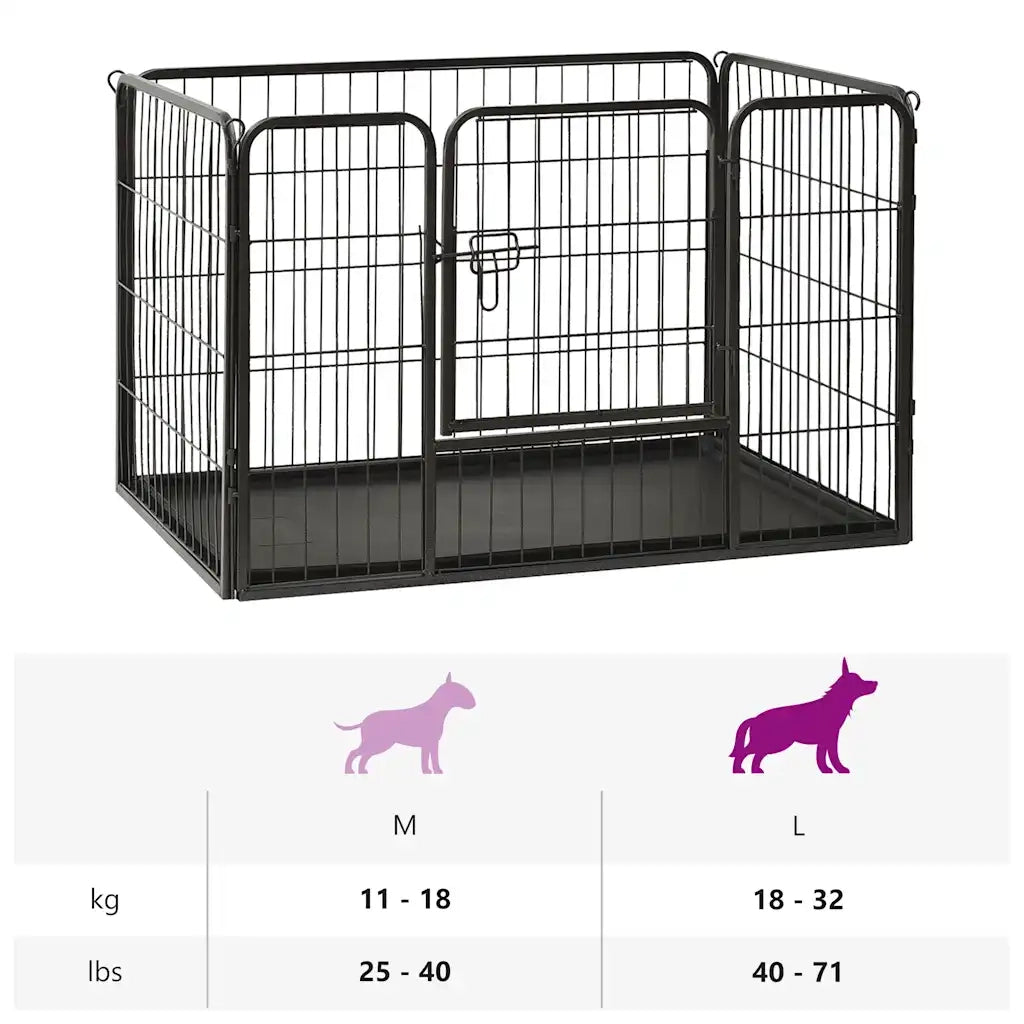 Box per Cuccioli in Acciaio 91,5x59x61 cm 170575