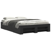 Letto matrimoniale | Letto per adulti | Giroletto Nero 120x190 cm in Legno Multistrato