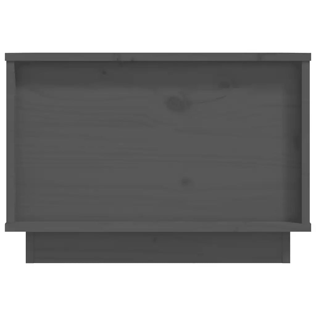 Tavolino da Salotto Grigio 40x50x35 cm Legno Massello di Pino