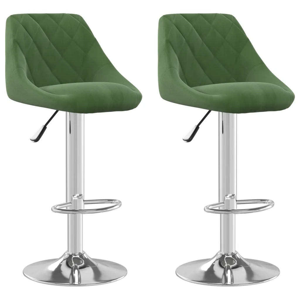 Sgabelli da Bar 2 pz Verde Scuro in Velluto cod mxl 62310