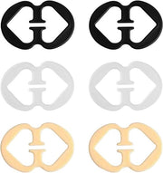 Set di 6 clip per reggipizzo antiscivolo per decolleté - nero/bianco/beige