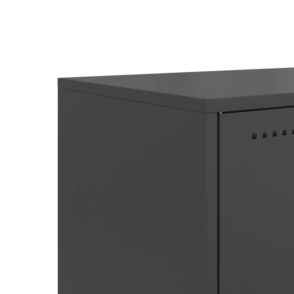 Mobile TV Nero 100,5x39x60,5 cm in Acciaio 846512