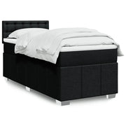 Giroletto a Molle con Materasso Nero 100x200 cm in Tessuto 3286995