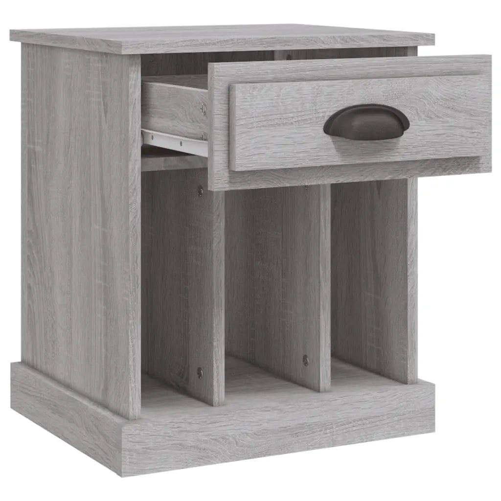 Set di 2 Comodini | Armadio da Notte | Mobiletto da notte Grigio Sonoma 43x36x50 cm
