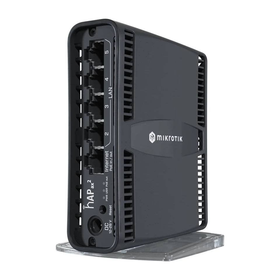 Router wireless Mikrotik hAP ax2 Gigabit Ethernet Dual-band (2,4 GHz / 5 GHz) nero