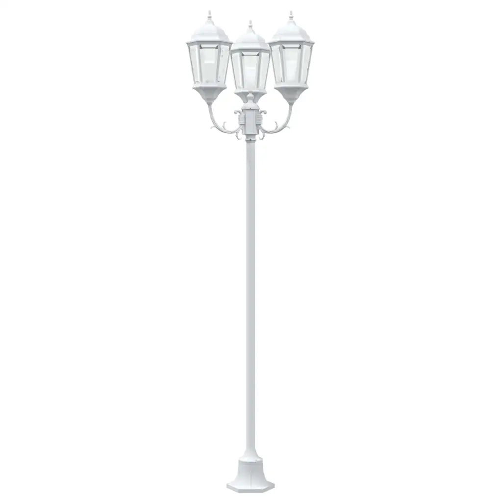 Luce da Giardino Bianco 57 x 49 x 241 cm Alluminio e vetro CFW8767437