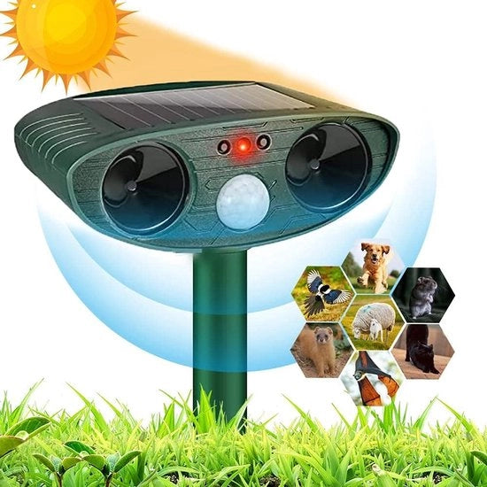 Difensore di Cane e Gatto - Repellente per Gatti - Difensore per Gatti per Giardino - Difensore di Gatti alimentato da Energie Solare