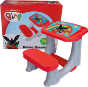 Banco Scuola Bambini 2 Anni Bing Con Sedia Rosso Scrivania Gioco Studio per Bambini Sgabello Struttura Plastica Dura Mul