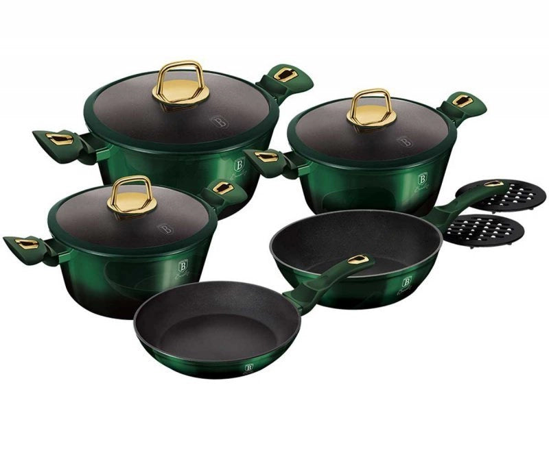 Berlinger haus BH-6065 EMERALD Set di pentole antiaderenti in titanio