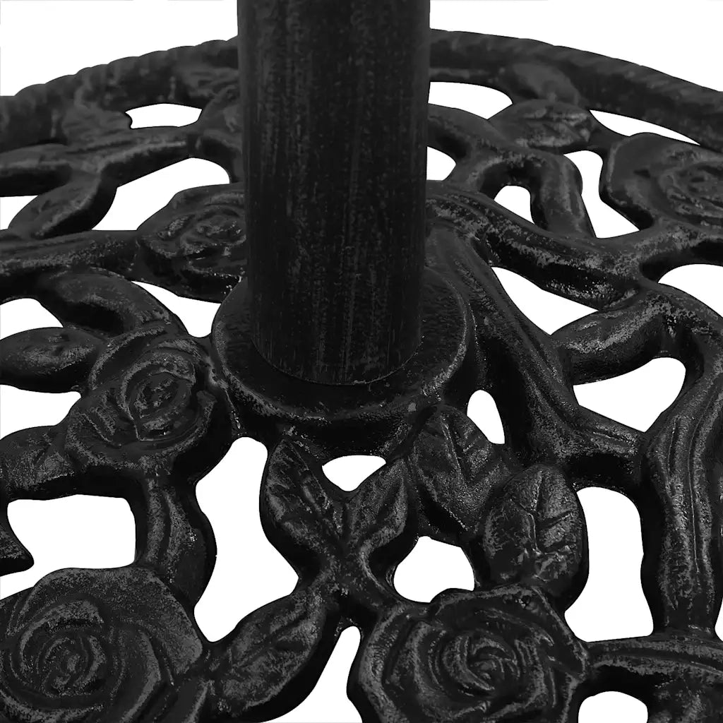 Base per ombrellone-Supporto per ombrellone Nera 48x48x33 cm in Ghisa