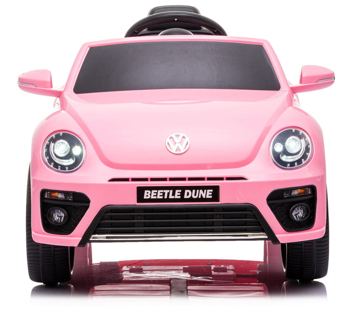 Macchina Elettrica per Bambini 12V con Licenza Volkswagen Maggiolino Beetle Small Rosa
