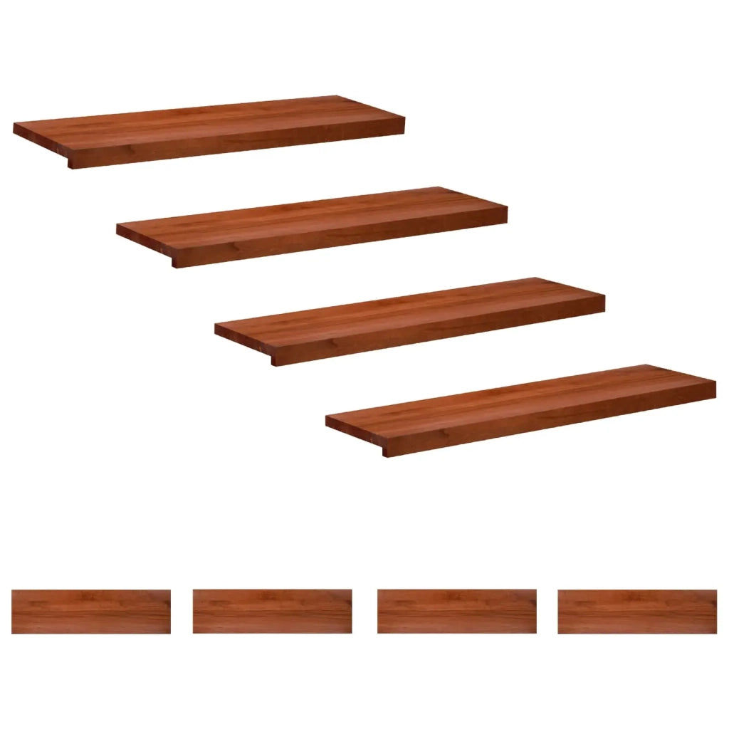 Tappeti per scale 8 pz 90 x 30 x 2 cm Marrone 3446300