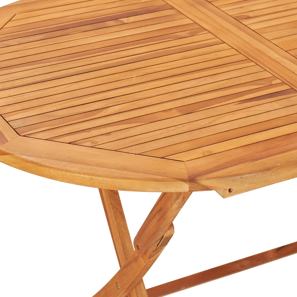 Set da Pranzo da Giardino 7 pz Pieghevole in Massello di Teak 48999