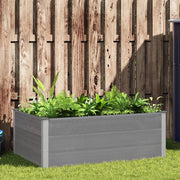 Letto Rialzato da Giardino in WPC 150x100x54 cm Grigio 43609