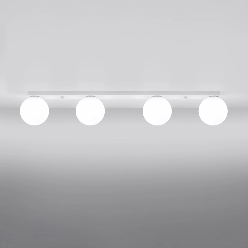 Plafoniera a barra Pure Lume SOLEDA bianca vetro 88cm