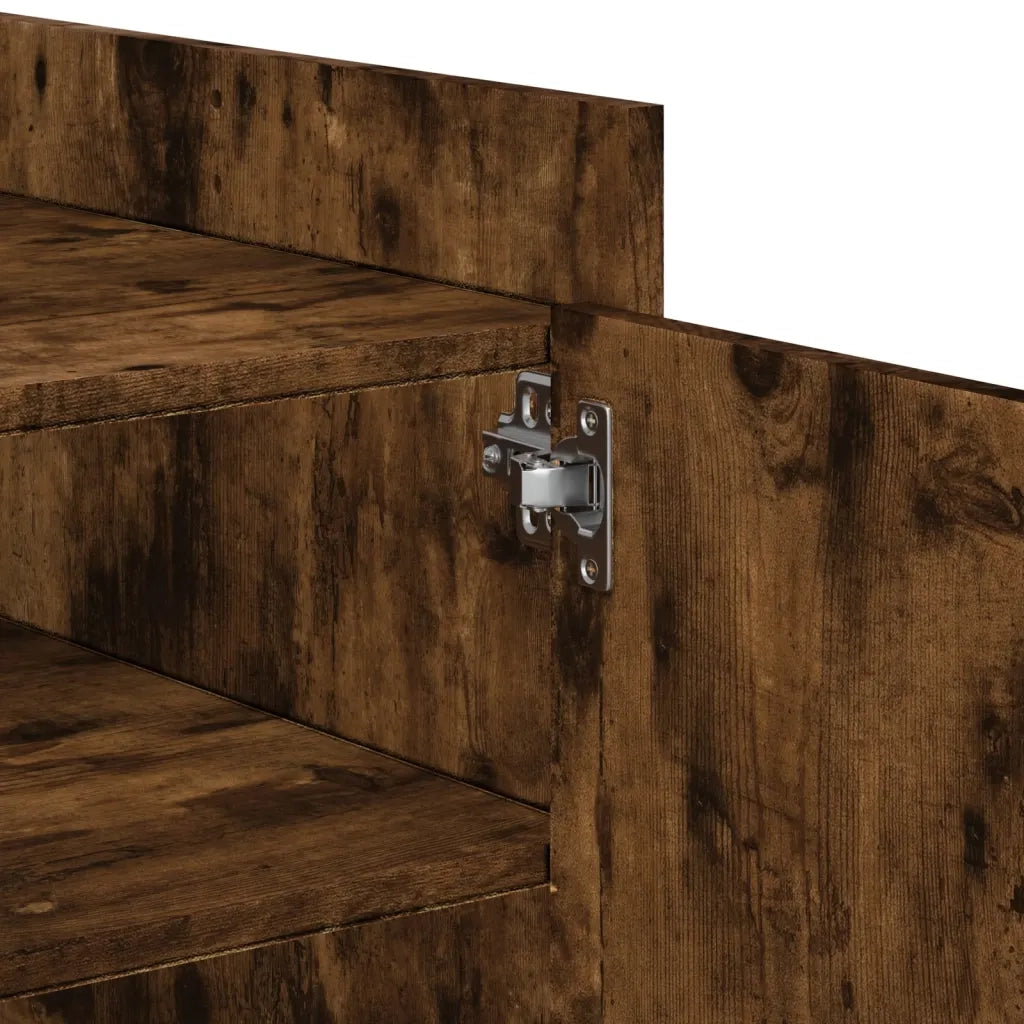 Tavolino Salotto Rovere Fumo 100x50x50 cm in Legno Multistrato 848364