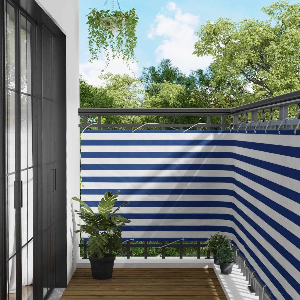 Schermo da balcone-Pannello per balcone Blu e Bianco 120 x 200 cm