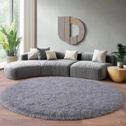 Tappeto morbido a alta densità circa 160 cm grigio, tappeto shag a alta densità per soggiorno, tappeto moderno per soggiorno, tappeto antiscivolo per camera da letto, camera da bambini