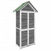 Casetta da giardino cabina ripostiglio casetta da esterno robusta casetta per attrezzi 89 x 52,5 x 175 cm legno massello di pino grigio 02_0022419