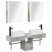 Set di Armadi da Bagno 5 pcs Grigio Cemento 53 x 15,5 x 70 cm 3406330