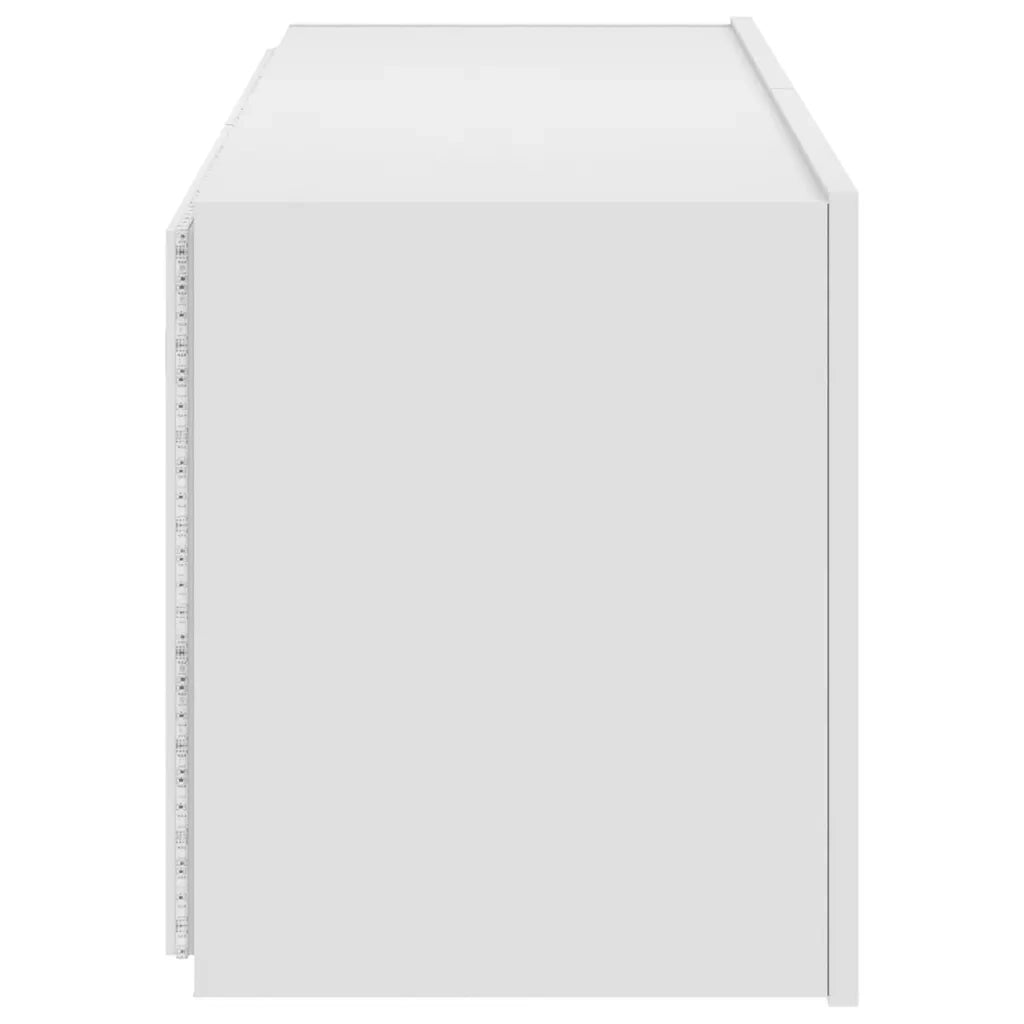Mobile TV a Parete con Luci LED Bianco 100x35x41 cm 837323
