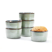 Set di Piatti a Cottura per Soufflé da 6 pezzi - 240ml - Verde - Resistente al Forno - Ideale per Pudding e Custard - Adatto per 6 persone