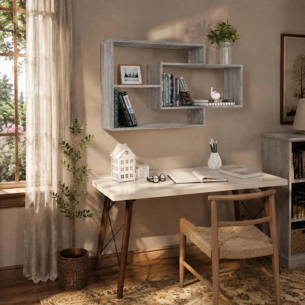 Wall Shelf, Grey Sonoma, 104x20x58.5 Cm, Wood-based Material