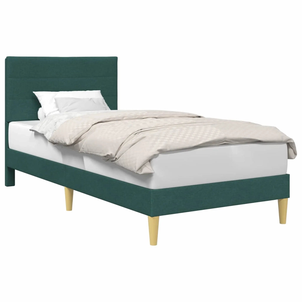 Struttura del letto Verde Scuro 90 x 200 cm Tessuto 42027561