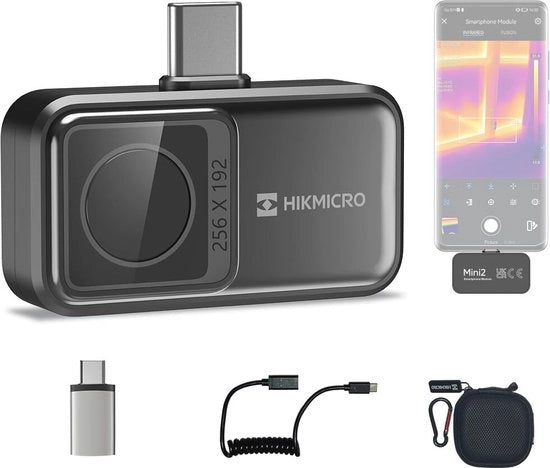 Camera termica per Android con alta risoluzione, tecnologia di immagine infrarosso, angolo di visuale di 50°, misurazione della temperatura da -20°C a 350°C