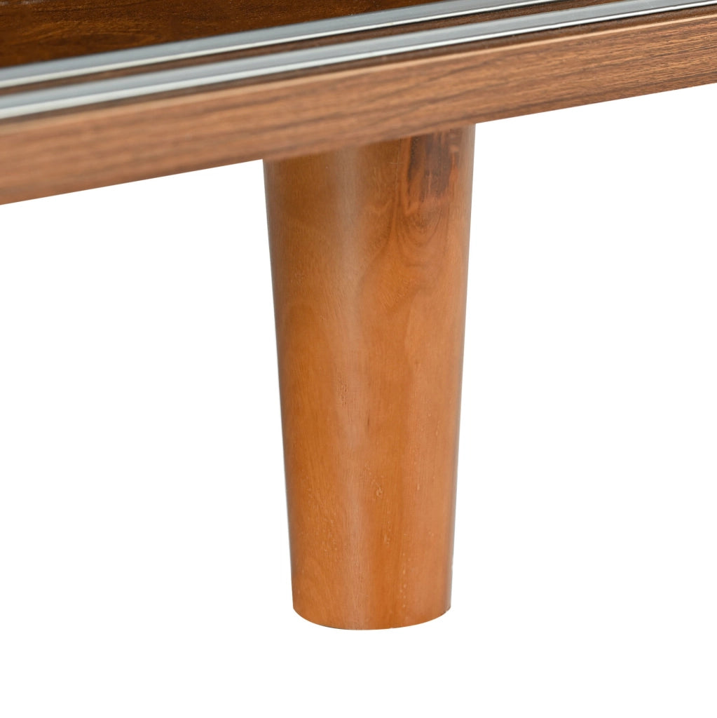 Scarpiera con 2 ante effetto rattan e ripiano regolabile; 104 x 40 x 48 cm; colore noce