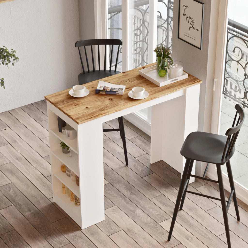 Tavolo da pranzo in legno "Setup" - 120 x 52 x 102 cm - Marrone