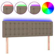 Testiera | Testata a LED Tortora 144x5x78/88 cm in Tessuto