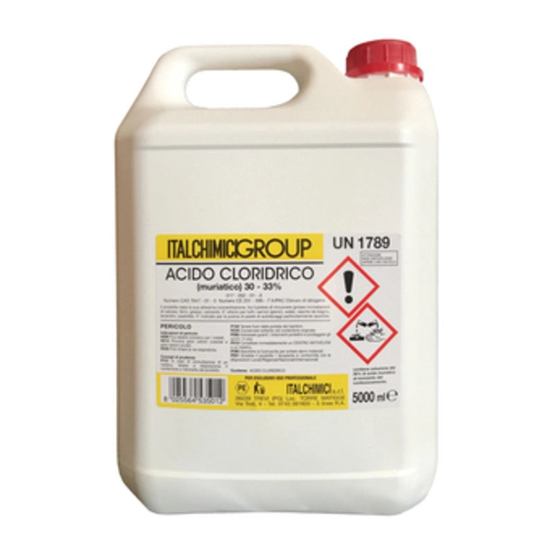 ACIDO MURIATICO PURO AL 33 DA 5 L- ITALCHIMICI- 4,0 pz