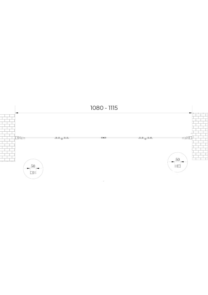 Porta Parete Doccia 170 cm 2 Ante a Libro in Cristallo Trasparente 6mm H190