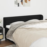 Testiera ad Orecchio-Testata con Orecchie Nera 203x23x78/88 cm in Tessuto 651701
