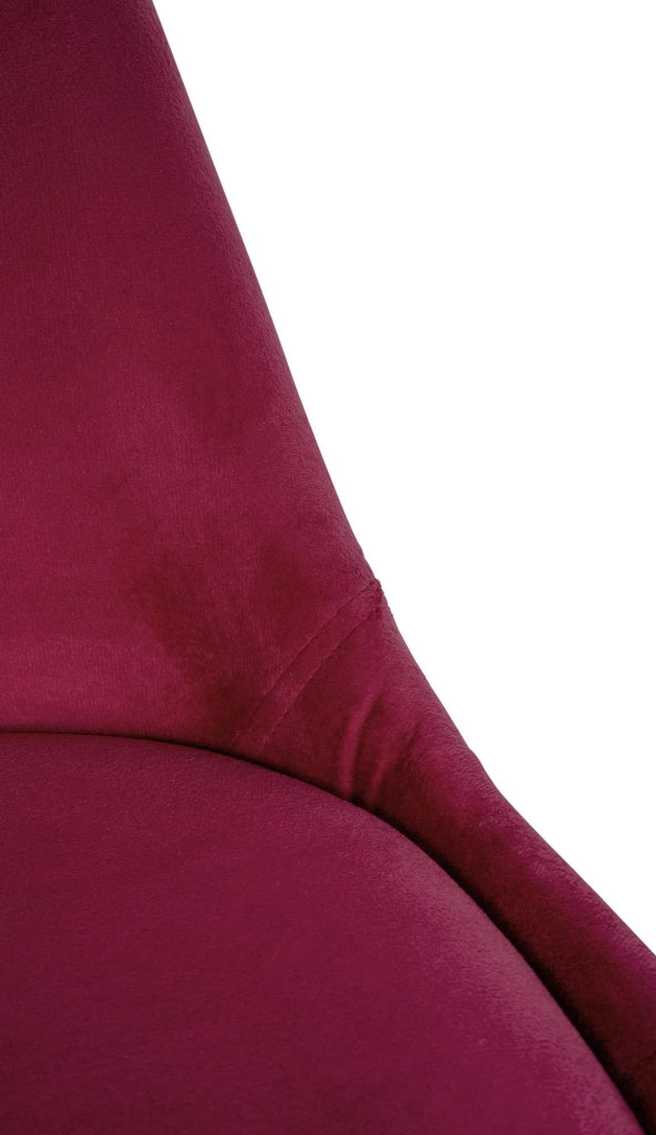 Sedia Sofia Velvet bordeauxrot,natura (rotondo)