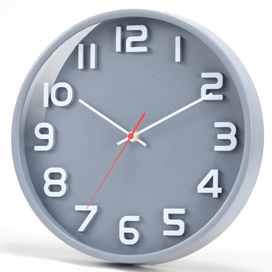 Orologio Decorativo 3D 12 pollici Senza Sincronizzazione, Silenzioso, In Quarzo, Facile da Leggere, Adatto per Casa, Cucina, Ufficio, Scuola