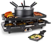 Fondueset elettrico per formaggio - Set di fonduta cinese - Piatto per fonduta - Fonduta elettrica - Nero