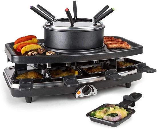 Fondueset elettrico per formaggio - Set di fonduta cinese - Piatto per fonduta - Fonduta elettrica - Nero