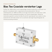 Modulo a T a basso perdita di segnale - Fattore di attenuazione 10MHz-6GHz - Coassiale - Per applicazioni radio a banda larga - Peso 36g - Dimensioni 7x3,3cm - Modulo per onde millimetriche