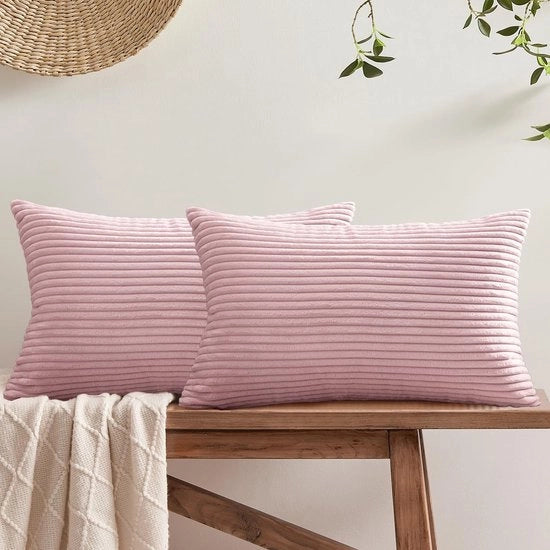 Cuscini di schiacciato in velluto rosso scuro 30x50 cm, morbidi, 2 pezzi, cuscini per divano, cuscini per poltrona, cuscini decorativi per camera da letto e soggiorno.
