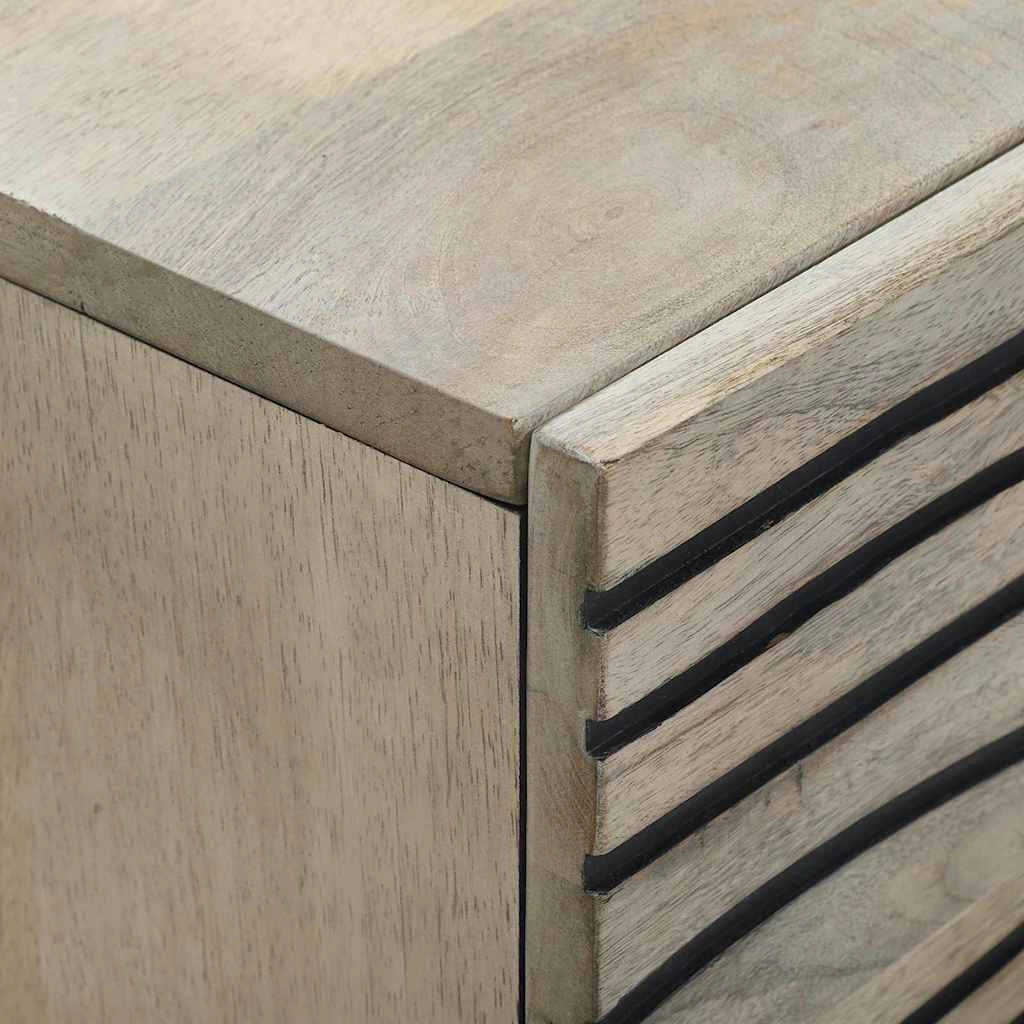 Credenza moderna e pratica 40 x 33 x 75 cm realizzata in legno massello di mango nero 02_0057782