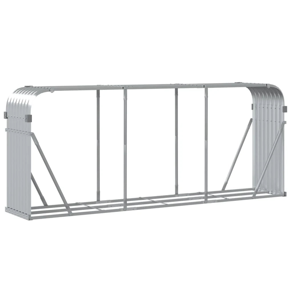 Portalegna argento 234 x 45 x 100 cm acciaio zincato Argento 02_0043793
