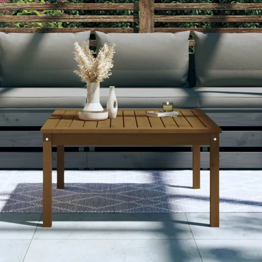 Tavolo da Giardino Ambra 82,5x82,5x45 cm Legno Massello di Pino 824123