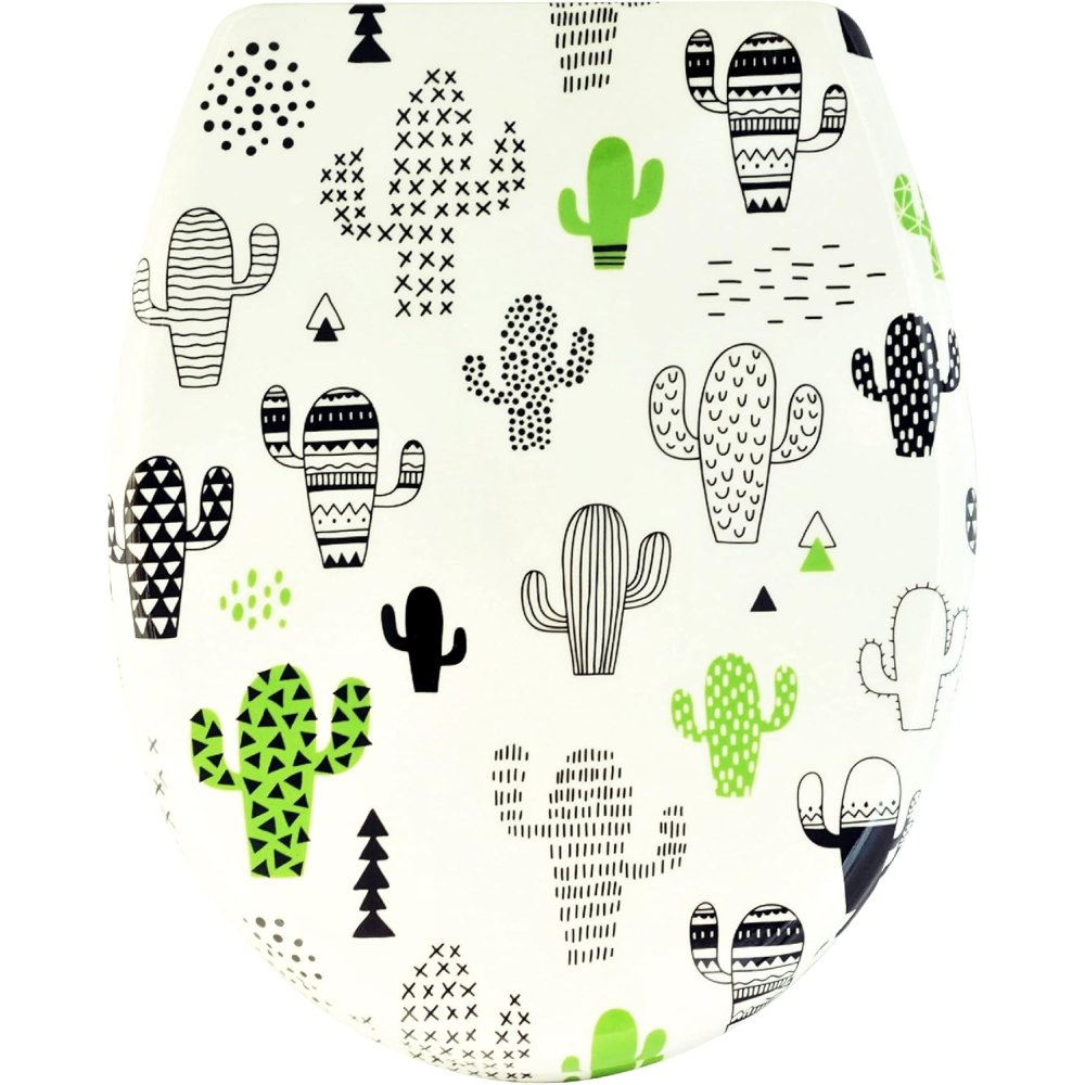 Sareno sedile wc con abbassamento automatico in duroplast, motiv