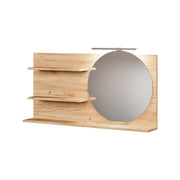 Vicco Specchio con mensola Rovere 100 x 50 cm con 3 scomparti aperti