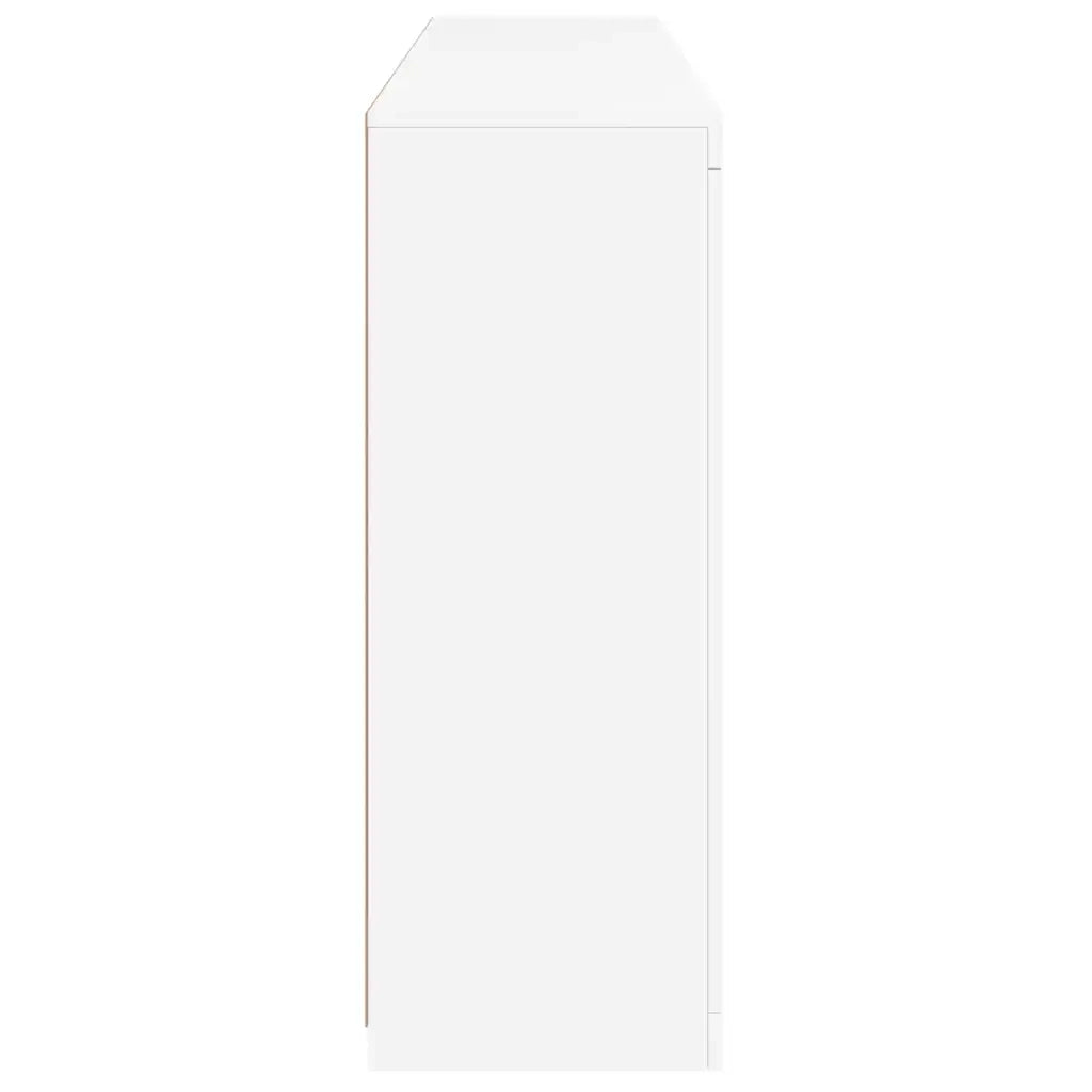 Credenze con Luci LED 3 pz Bianche in Legno Multistrato 3209135