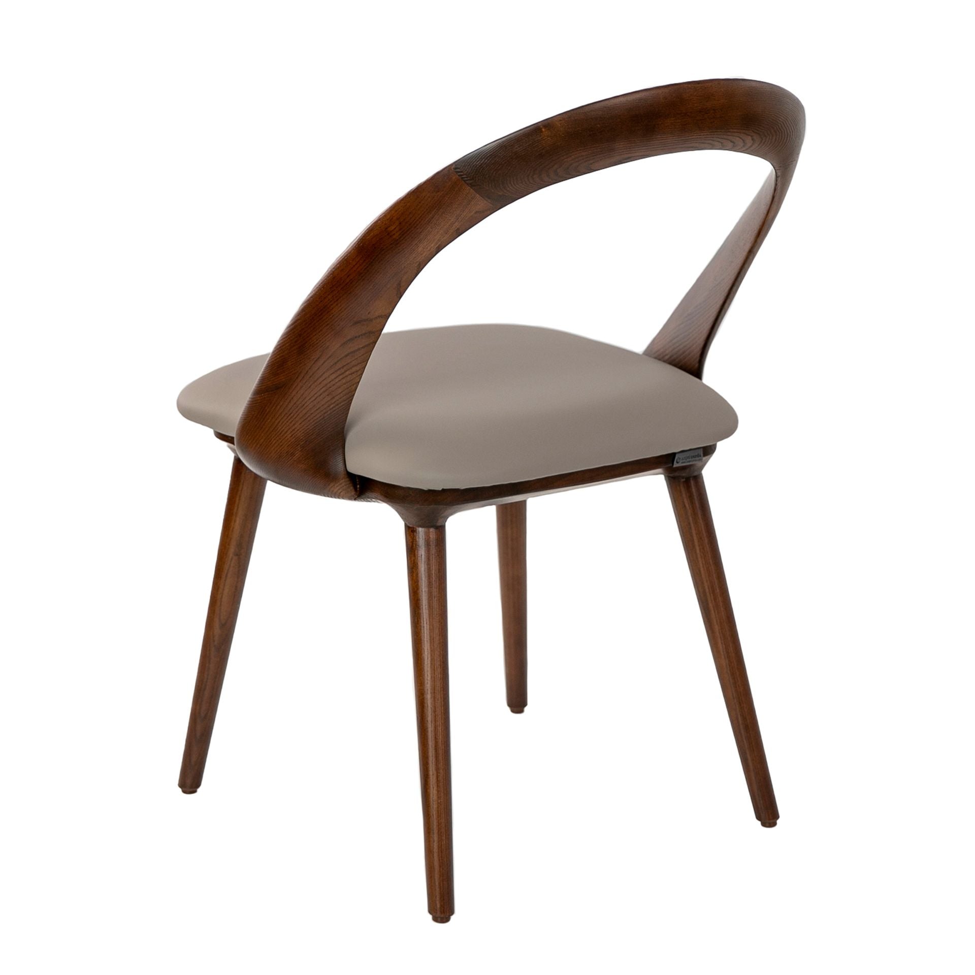 Sedia in ecopelle noce e visone