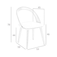 Sedia in ecopelle noce e visone