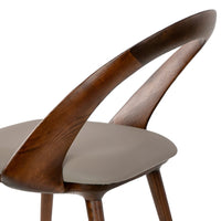 Sedia in ecopelle noce e visone